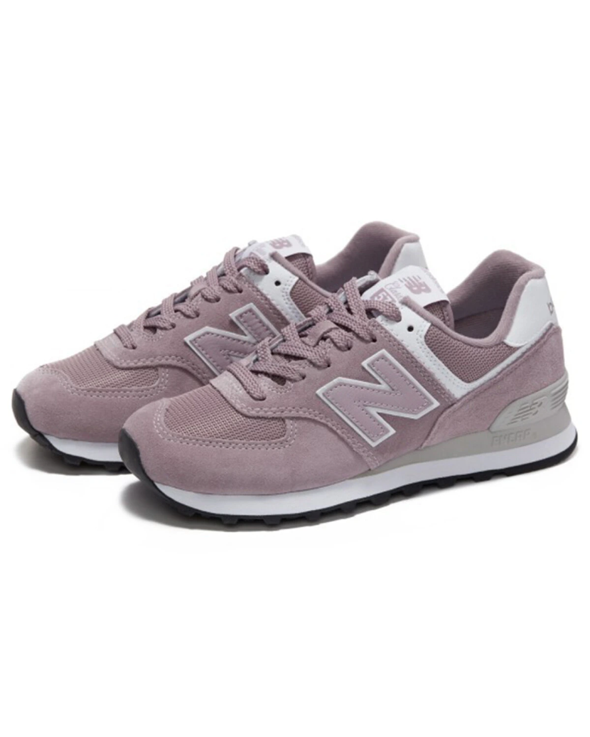 New Balance 574 унисекс кроссовки сетка и замша розовые картинка