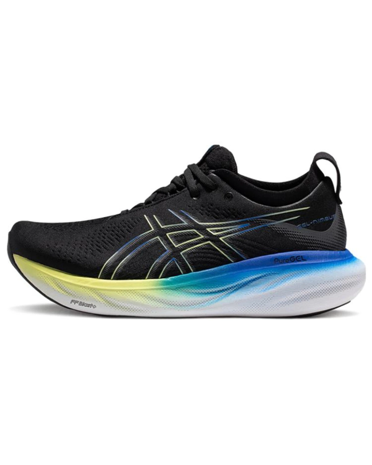 Asics GEL-Nimbus 25 мужские кроссовки для марафона черно-желто-синие картинка