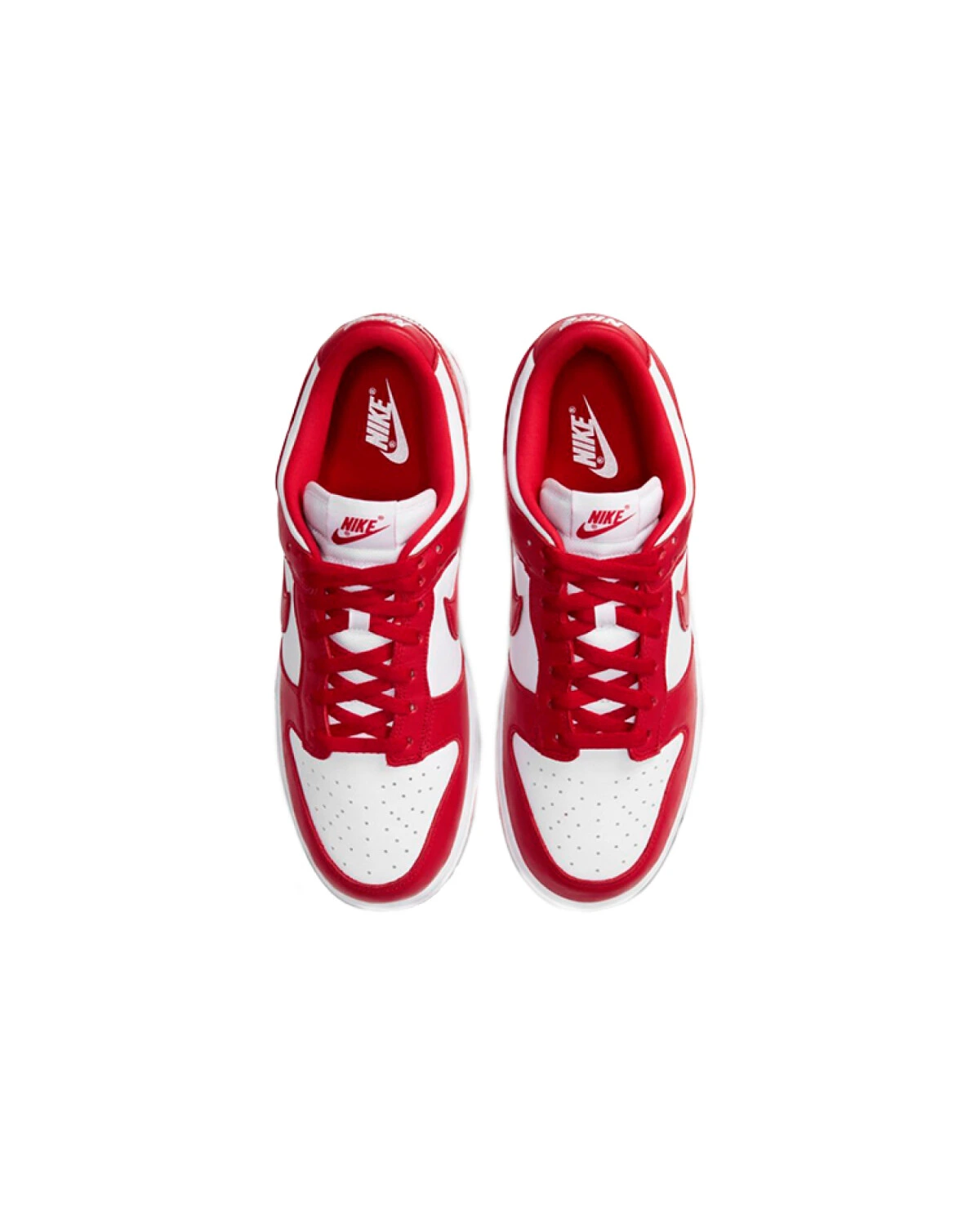Nike Dunk унисекс кроссовки для скейтбординга бело-красные картинка