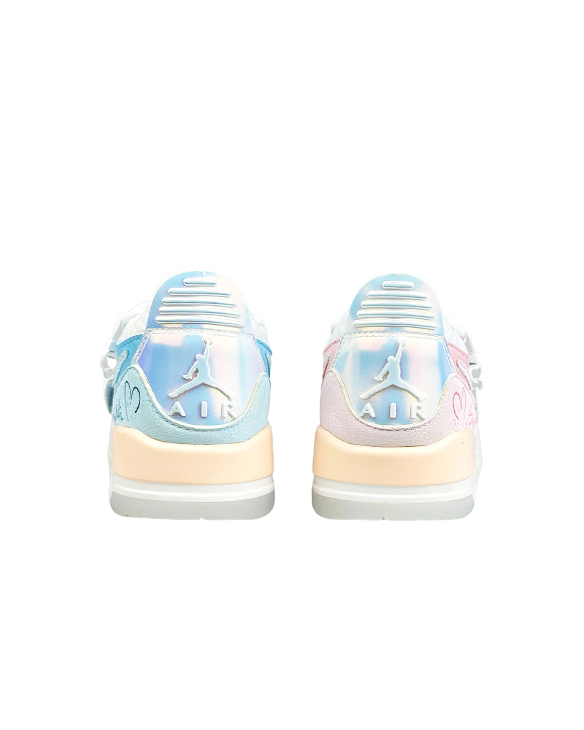 Jordan Legacy 312 WMNS CNY BNK мужские и женские кроссовки розово-голубо-белые картинка