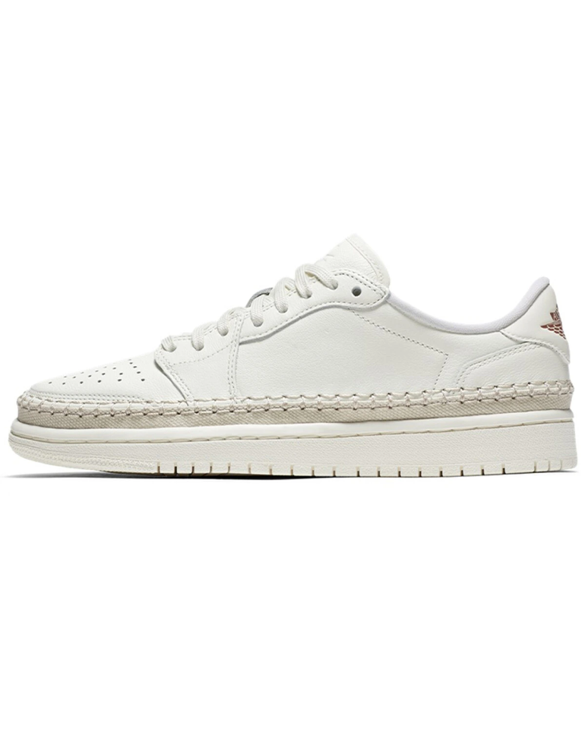 Jordan Air Jordan 1 Retro Low "No Swoosh" женские кроссовки белые кожаные картинка