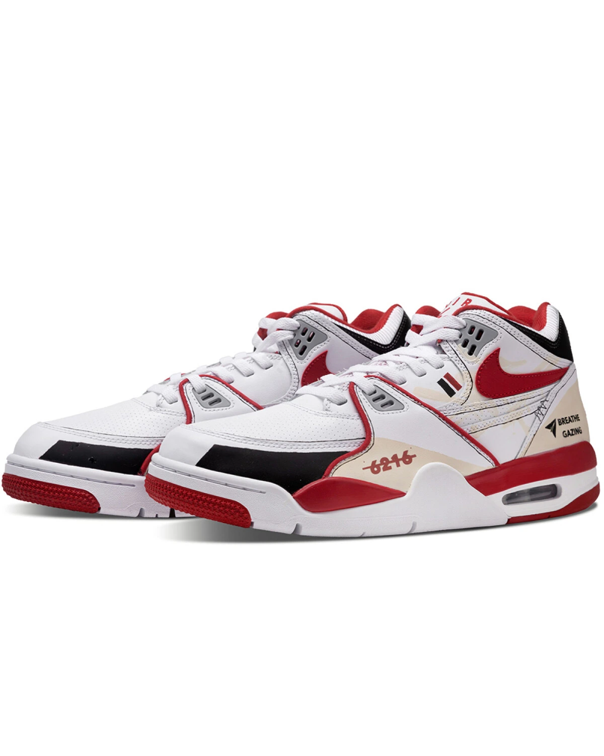 Nike Air Flight 89 мужские спортивные кроссовки с амортизацией красно-белые картинка