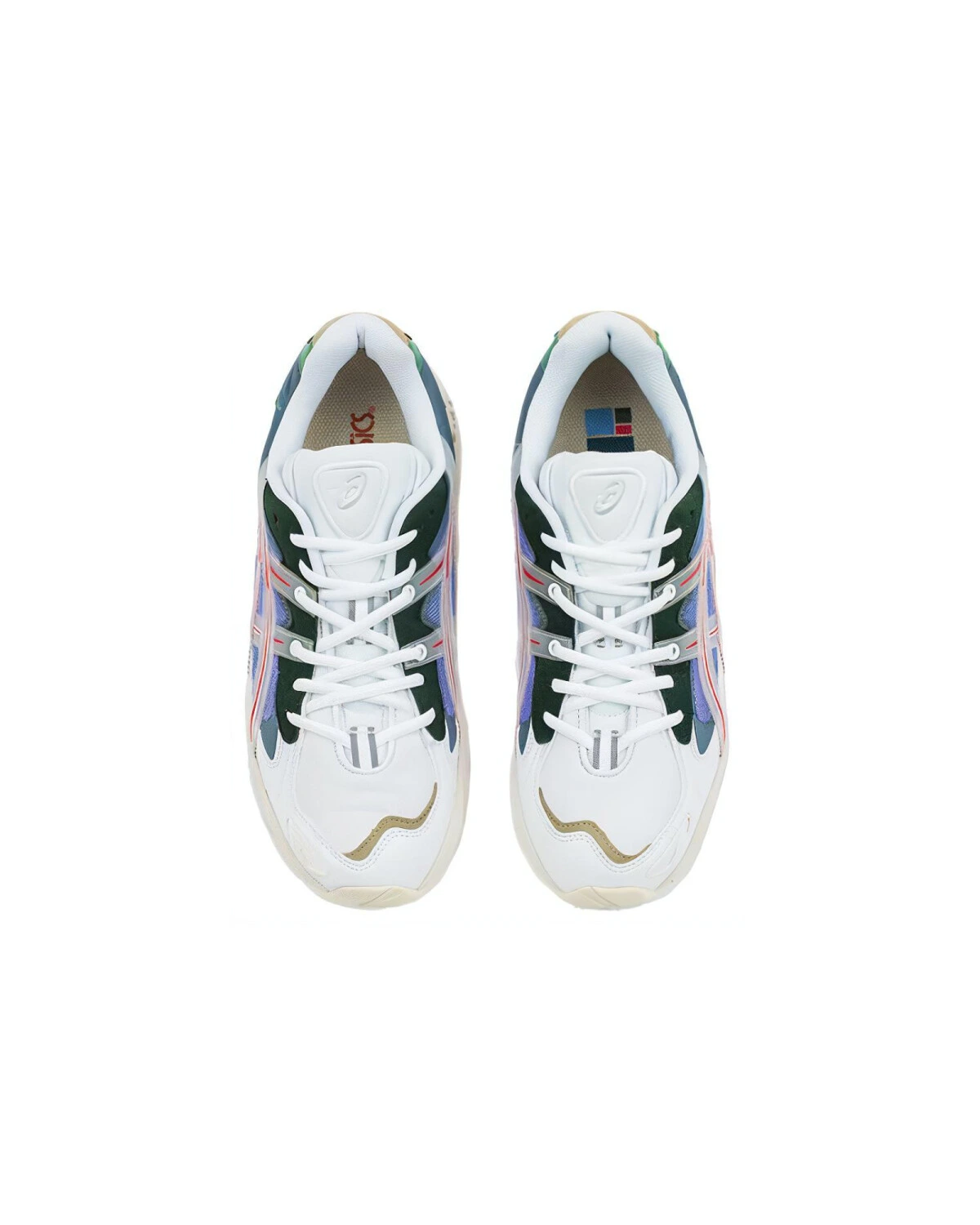 Asics Gel-Kayano 5 унисекс кроссовки бело-синие сетчатые для бега картинка