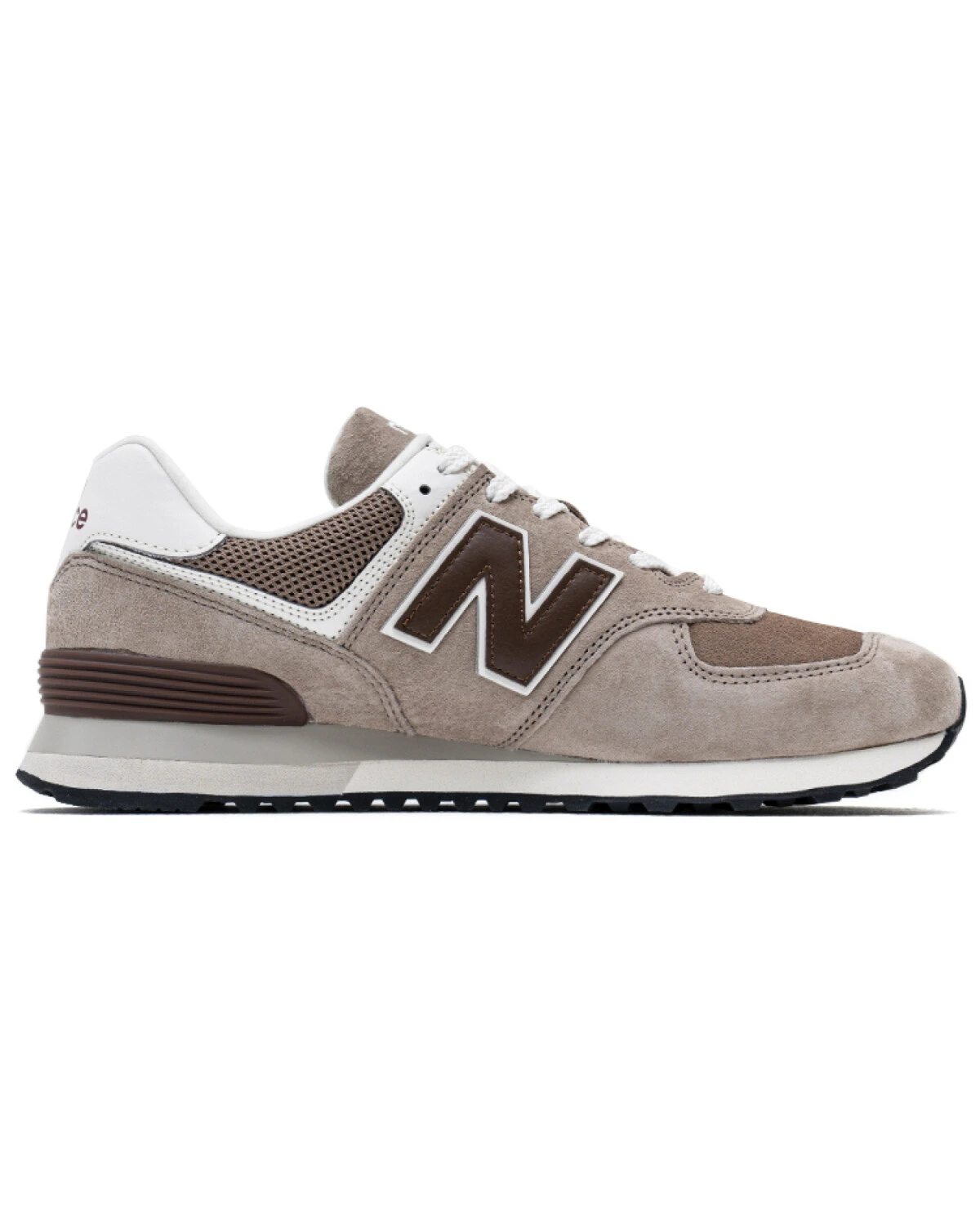 New Balance 574 унисекс кроссовки из кожи коричневые картинка