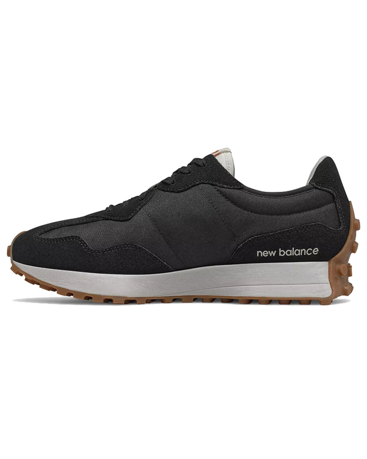 New Balance NB 327 кроссовки беговые чёрно-оранжевые картинка