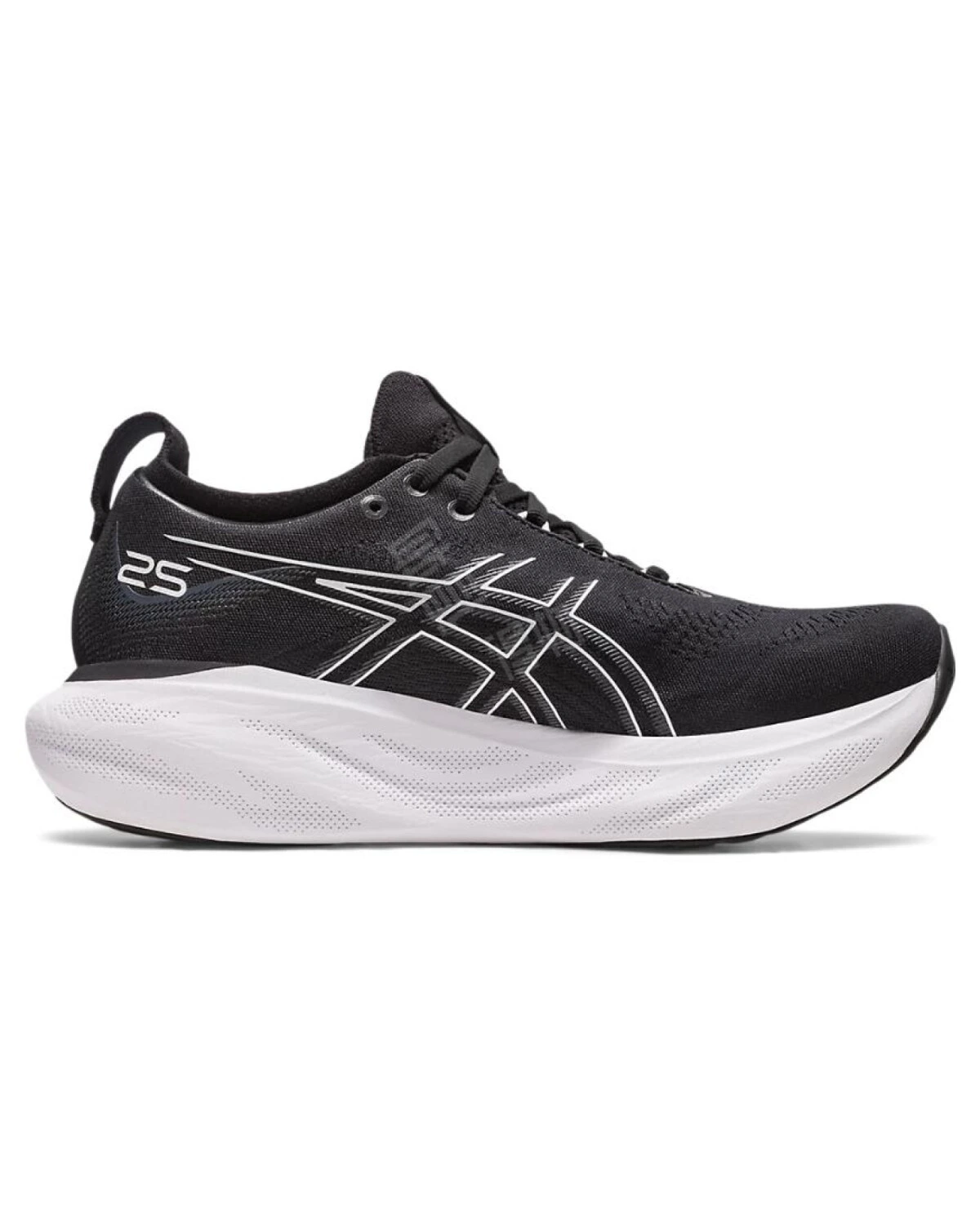 Asics GEL-Nimbus 25 wide женские спортивные кроссовки черно-белые картинка
