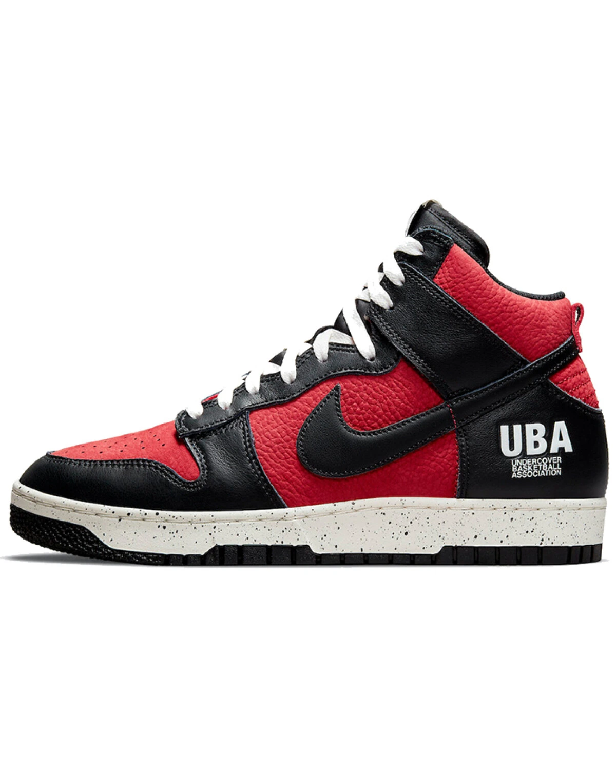 Nike Dunk High "Gym Red" унисекс кроссовки высокие черно-красные картинка