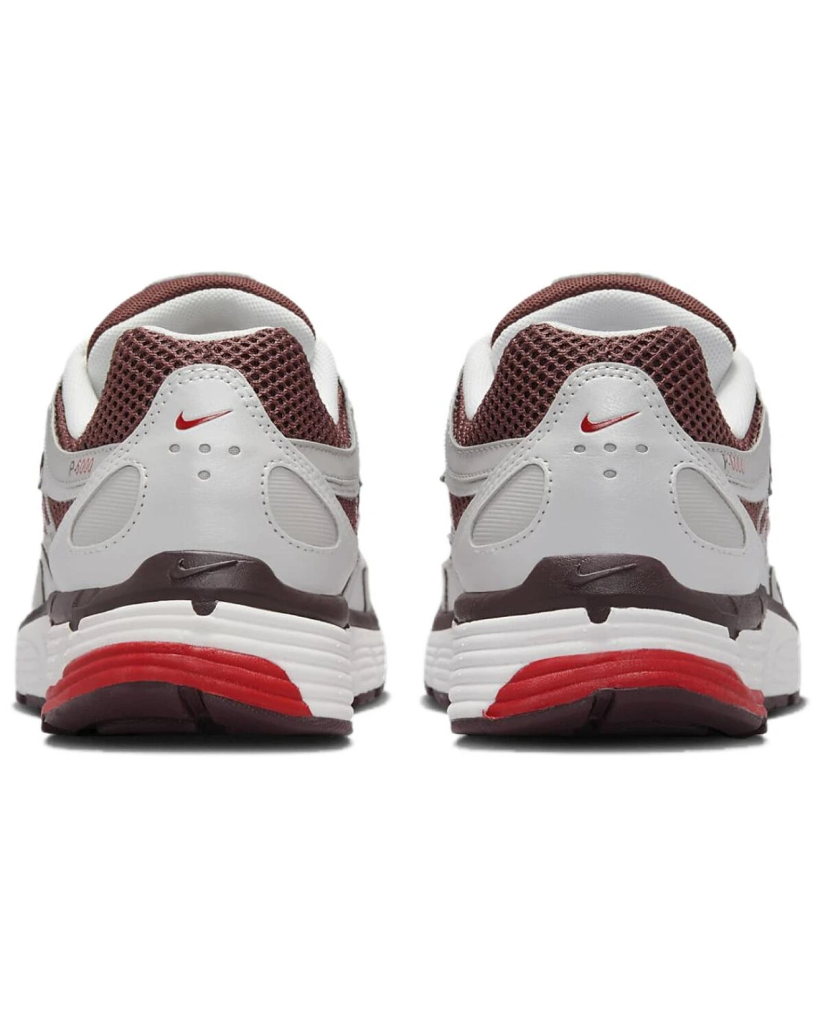 Nike P-6000 женские кроссовки износостойкие бело-серебристые с красными акцентами картинка