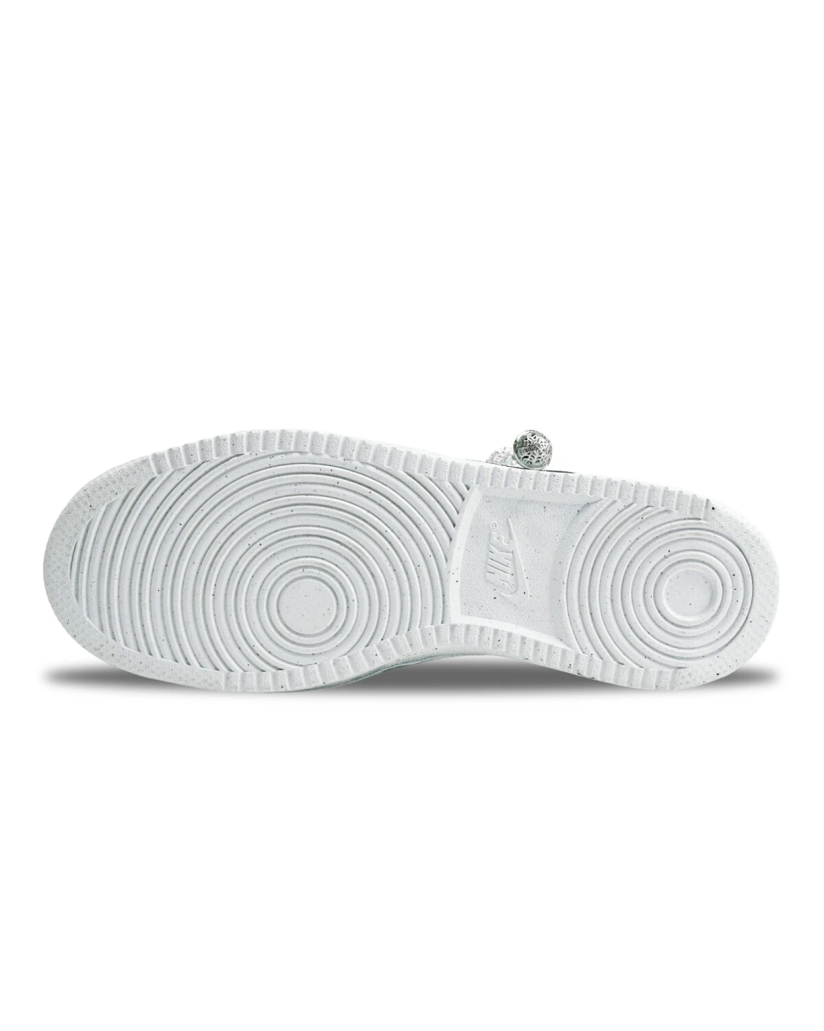 Nike Court Vision 1 мужские кроссовки бело-зеленые с тонкой подошвой и нескользящей подметкой картинка