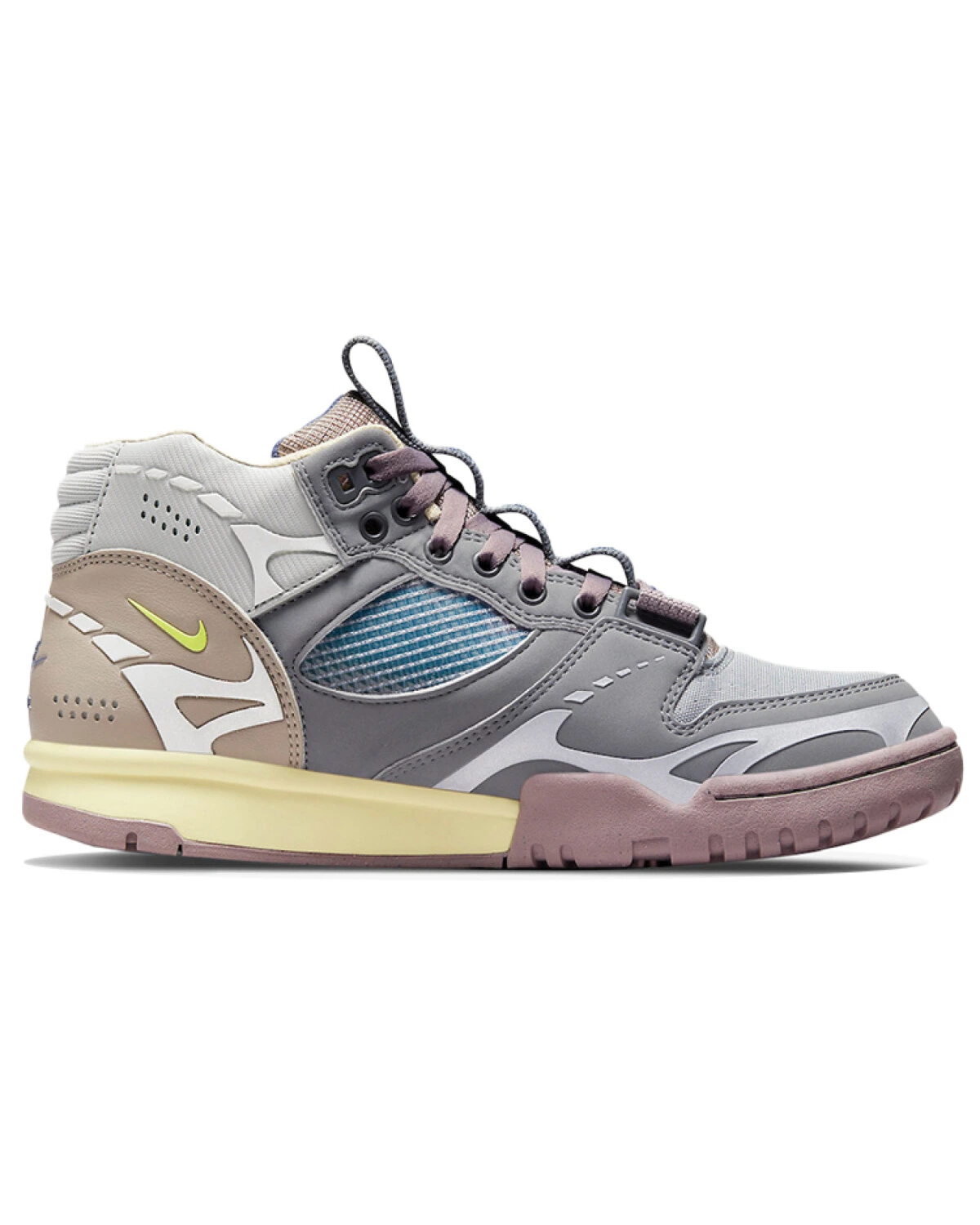 Nike Air Trainer 1 SP "Light Smoke Grey and Honeydew" Унисекс повседневные кроссовки серо-фиолетовые картинка