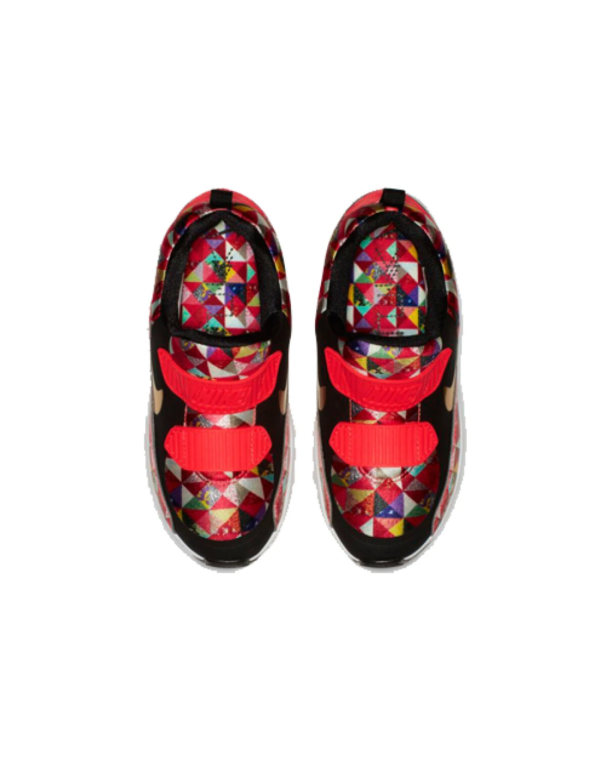 Nike детские повседневные кроссовки красно-черные комбинированные картинка