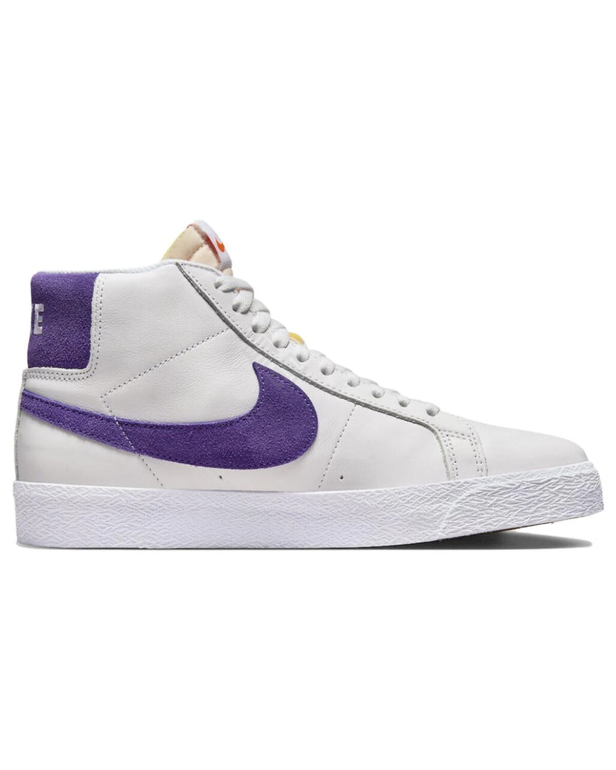 Nike Blazer Mid мужские кроссовки износостойкие бело-фиолетовые картинка