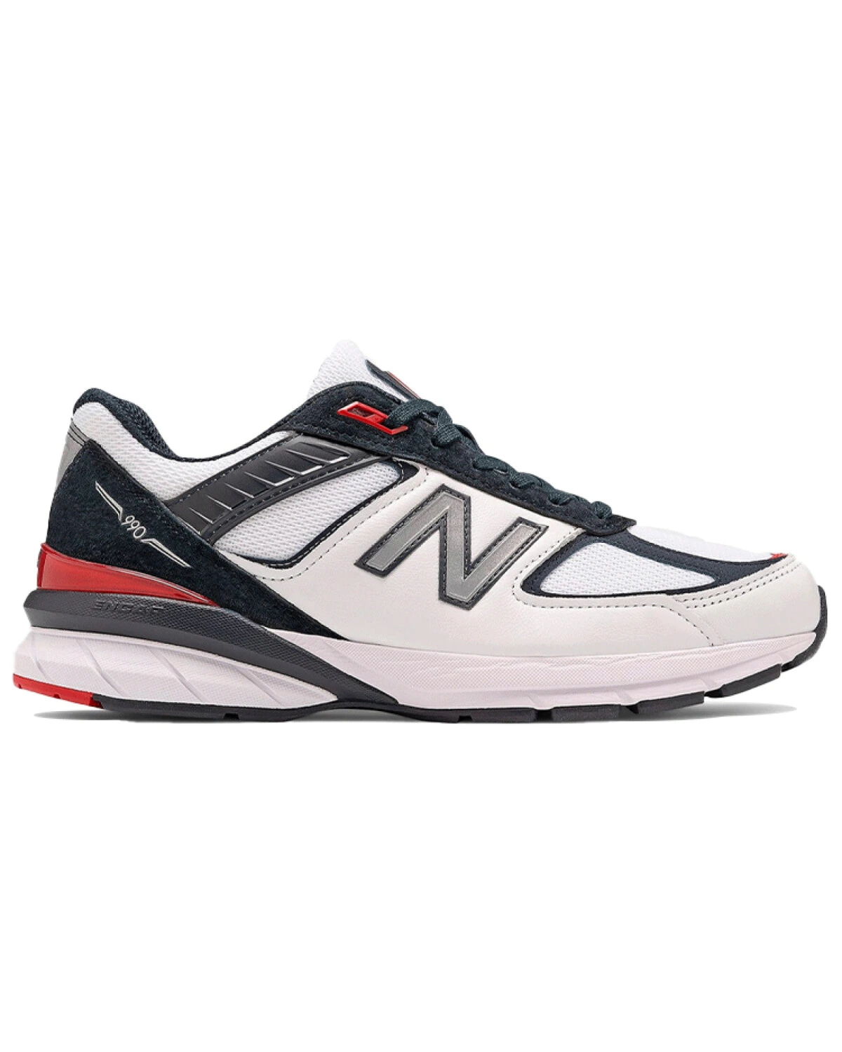 New Balance 990 V5 унисекс беговые кроссовки белые с амортизацией картинка