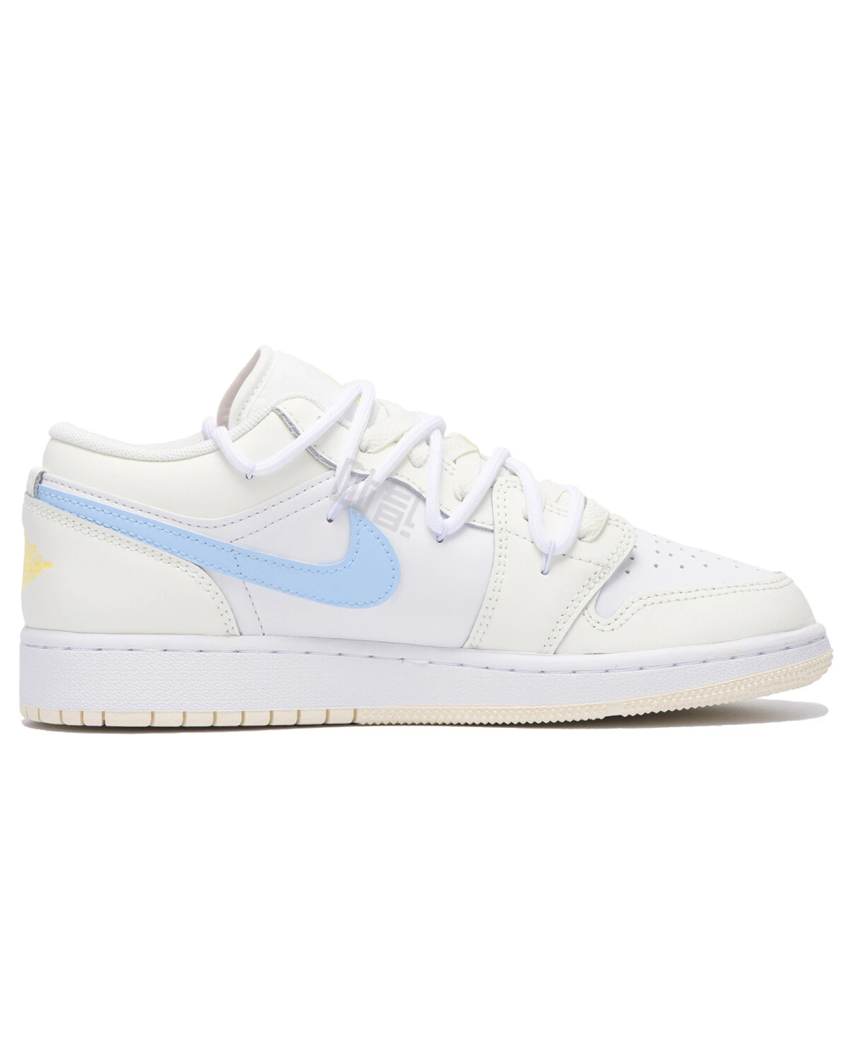 Jordan Air Jordan 1 женские кроссовки желто-синие на шнуровке картинка