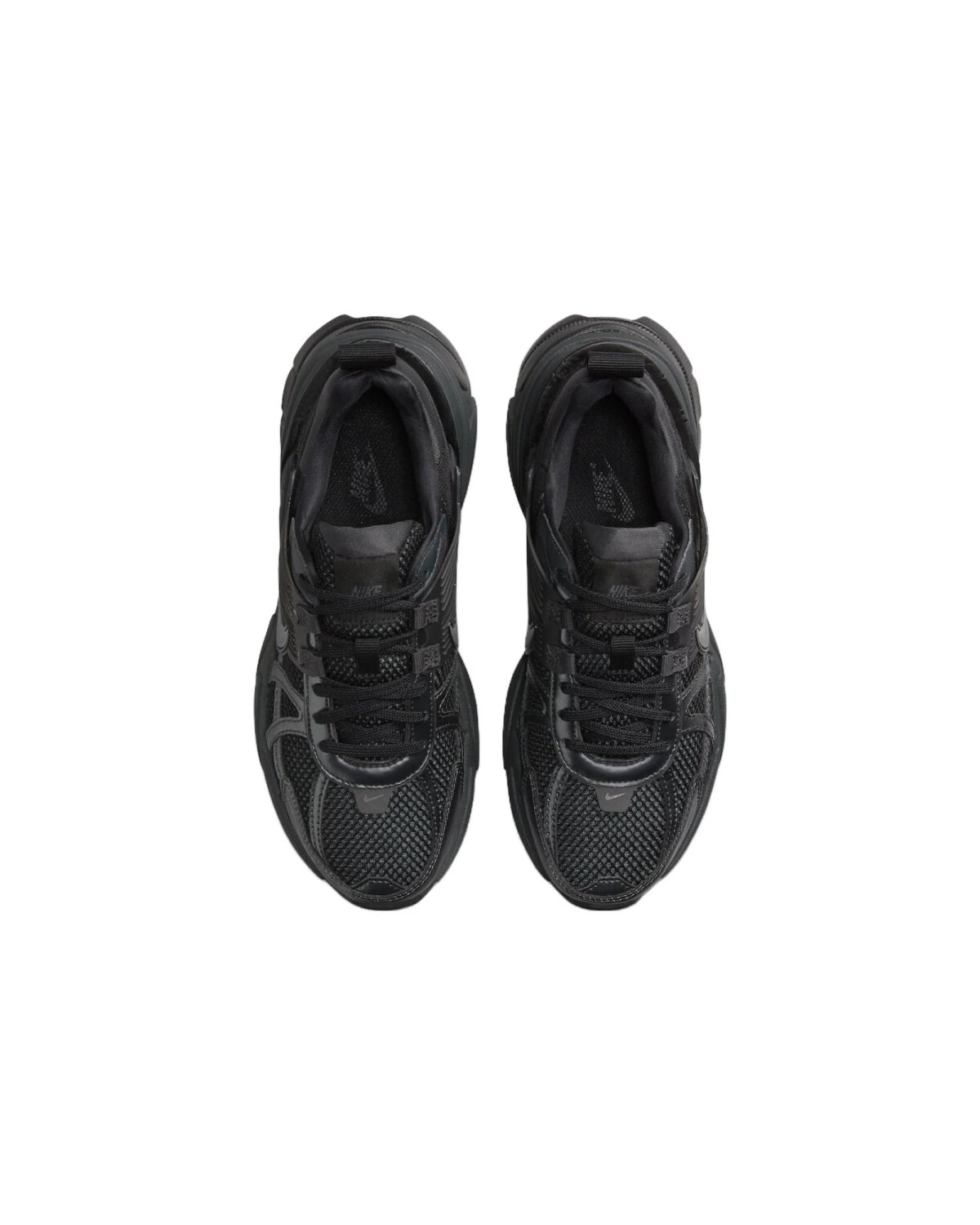 Nike V2K Run женские кроссовки чёрные из сетки и кожи картинка