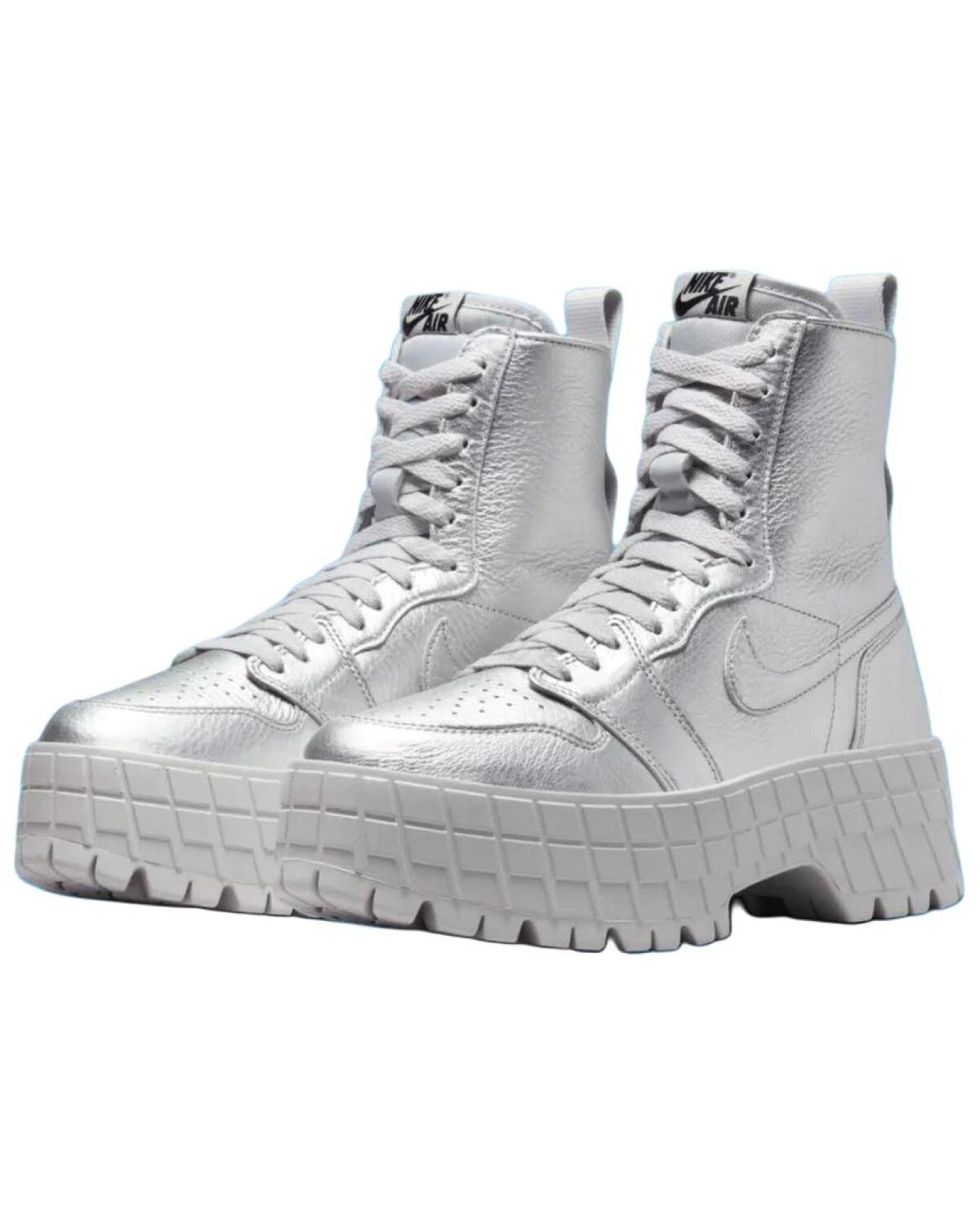 Jordan Air Jordan 1 Brooklyn женские ботинки серебристые на шнуровке картинка