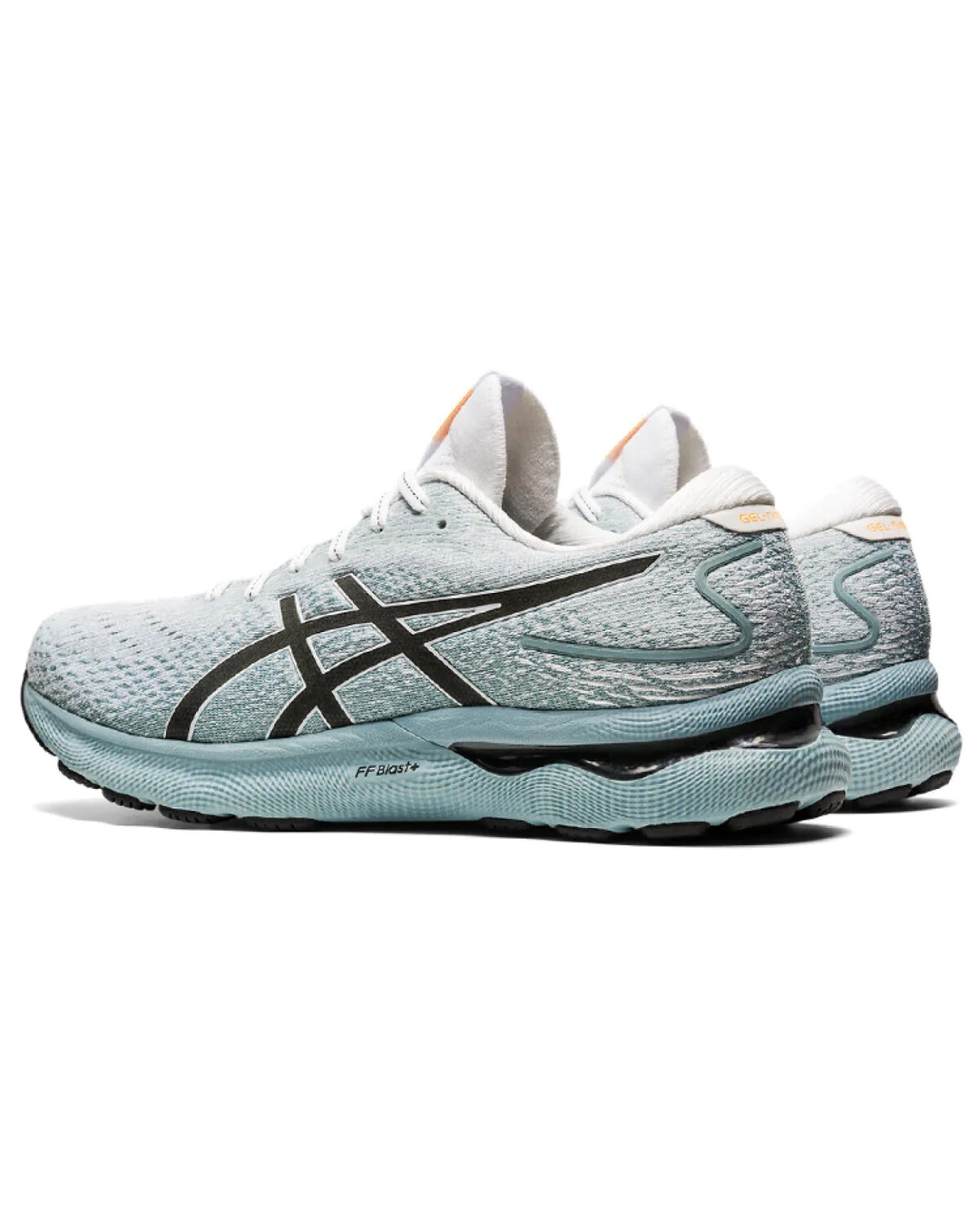 Asics GEL-Nimbus 24 мужские кроссовки для марафона белые с голубым картинка