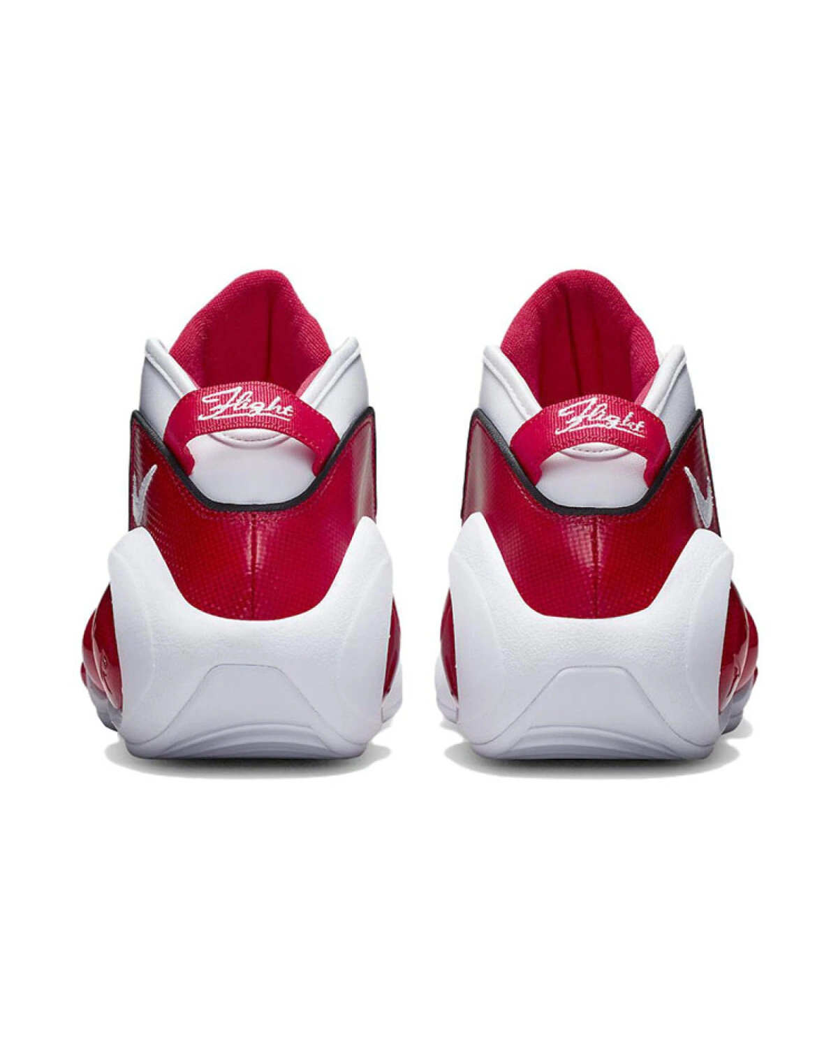 Nike Zoom Flight 95 мужские спортивные кроссовки из кожи бело-красные средние картинка