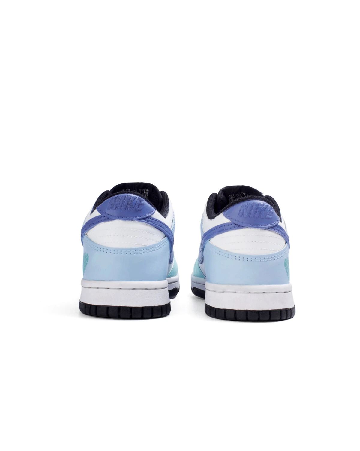 Nike Dunk YMK детские кроссовки голубые с цветочным принтом картинка