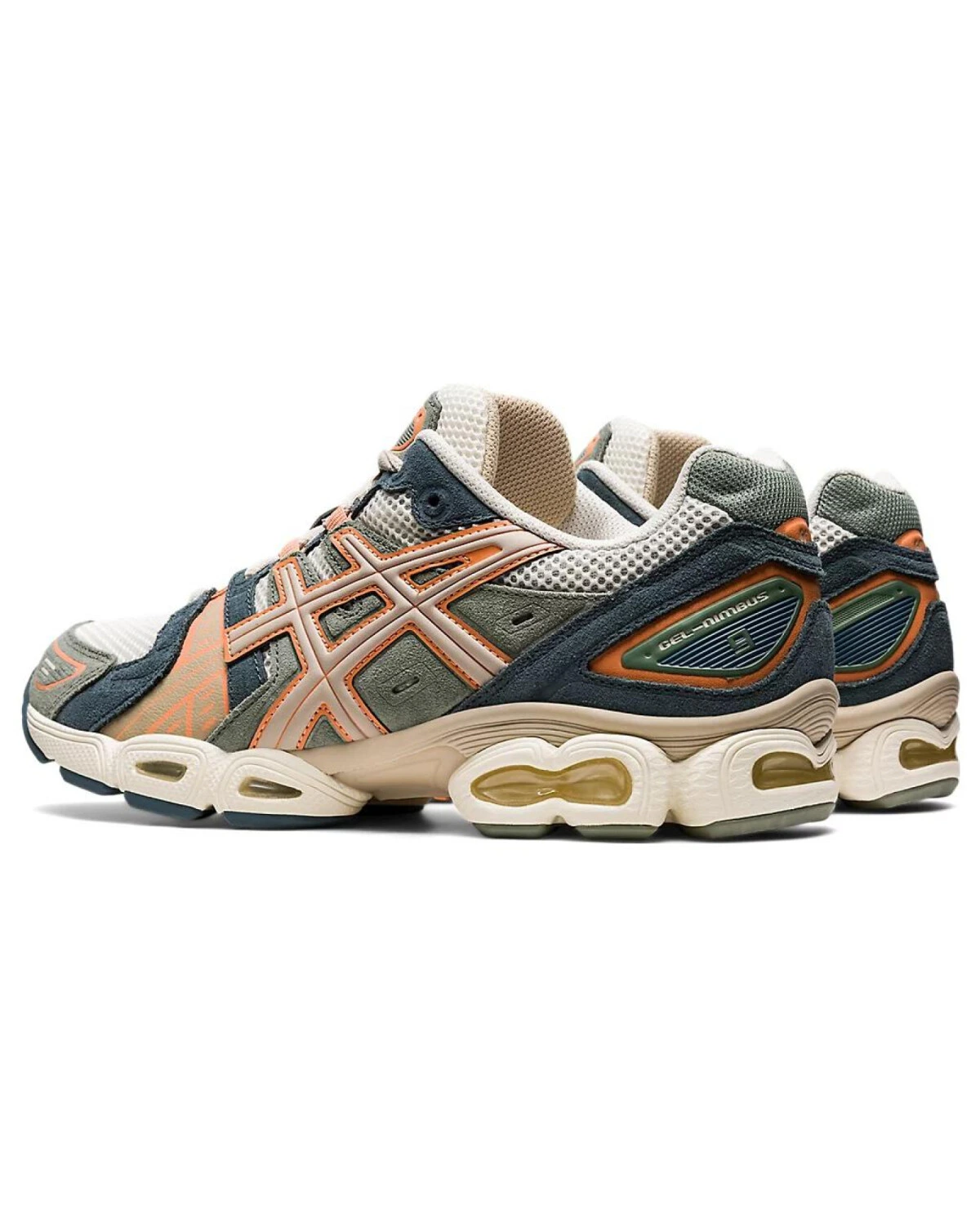 Asics GEL-Nimbus 9 унисекс кроссовки повседневные сетчатые бело-серо-розовые картинка