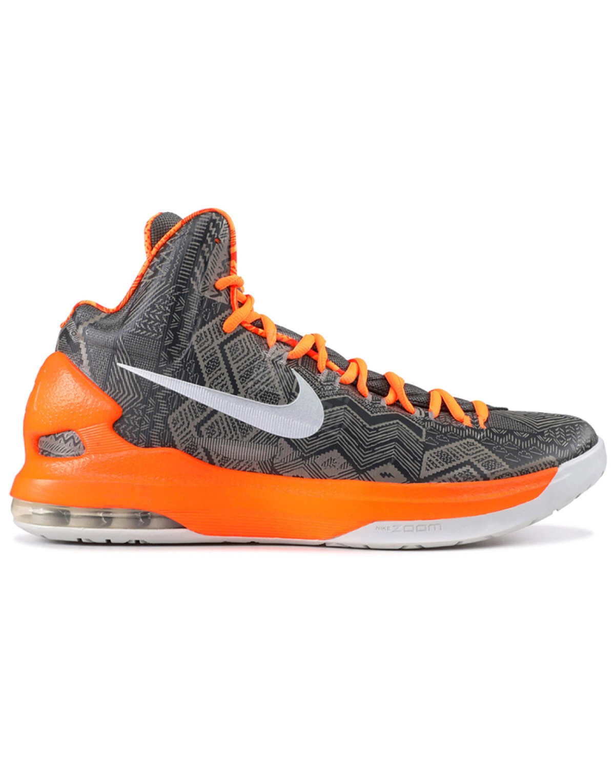 Nike KD 5 Black History Month мужские баскетбольные кроссовки серо-оранжевые картинка