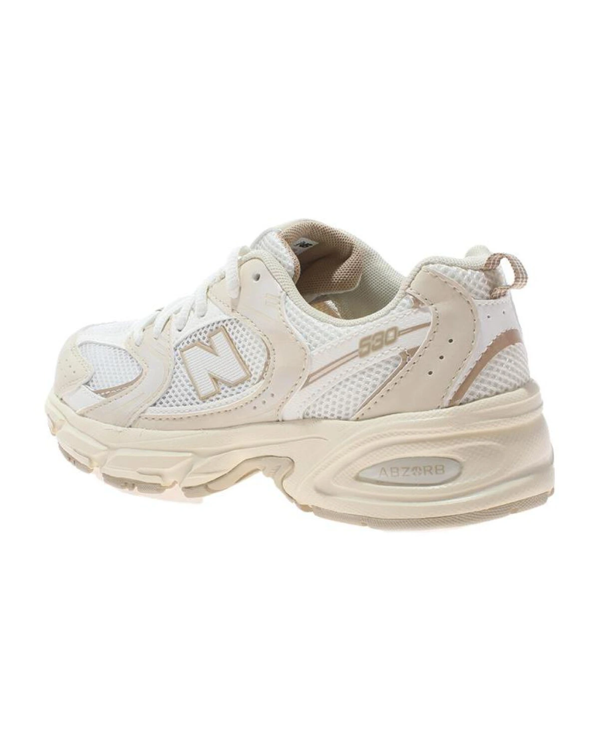 New Balance 530 детские кроссовки белые из искусственной кожи картинка