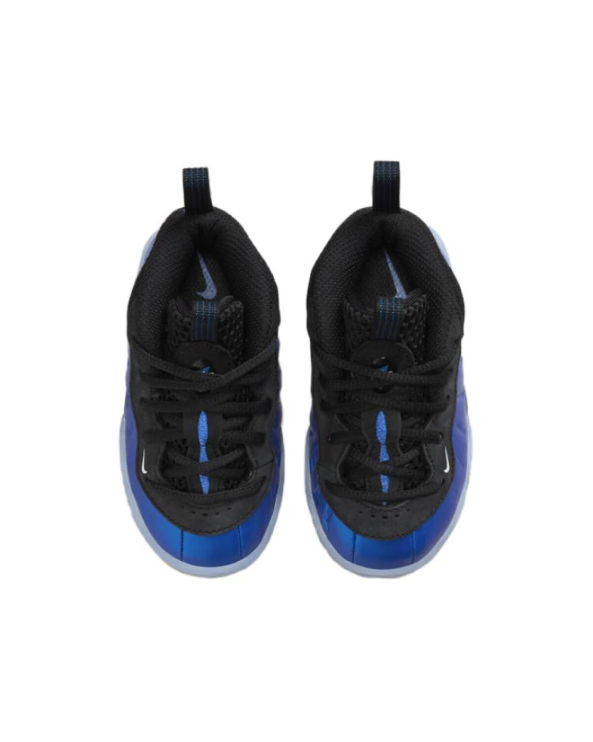 Nike Little Posite One детские кроссовки комфортные сине-белые черные картинка