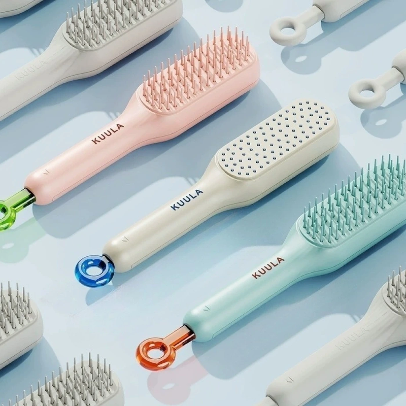 Современная вытянутая массажная расческа (Розовый) картинка