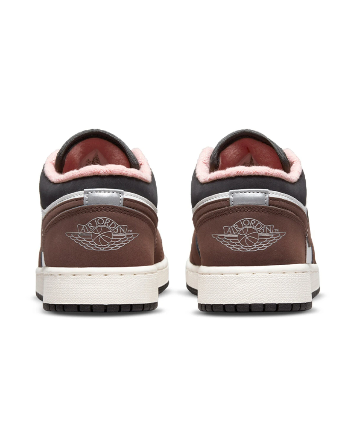 Jordan Air Jordan 1 детские кроссовки коричневые на шнуровке из кожи картинка