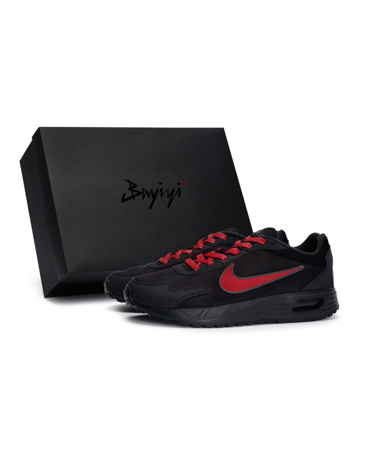 Nike Air Max Solo мужские повседневные кроссовки черно-красные с противоскользящей подошвой картинка
