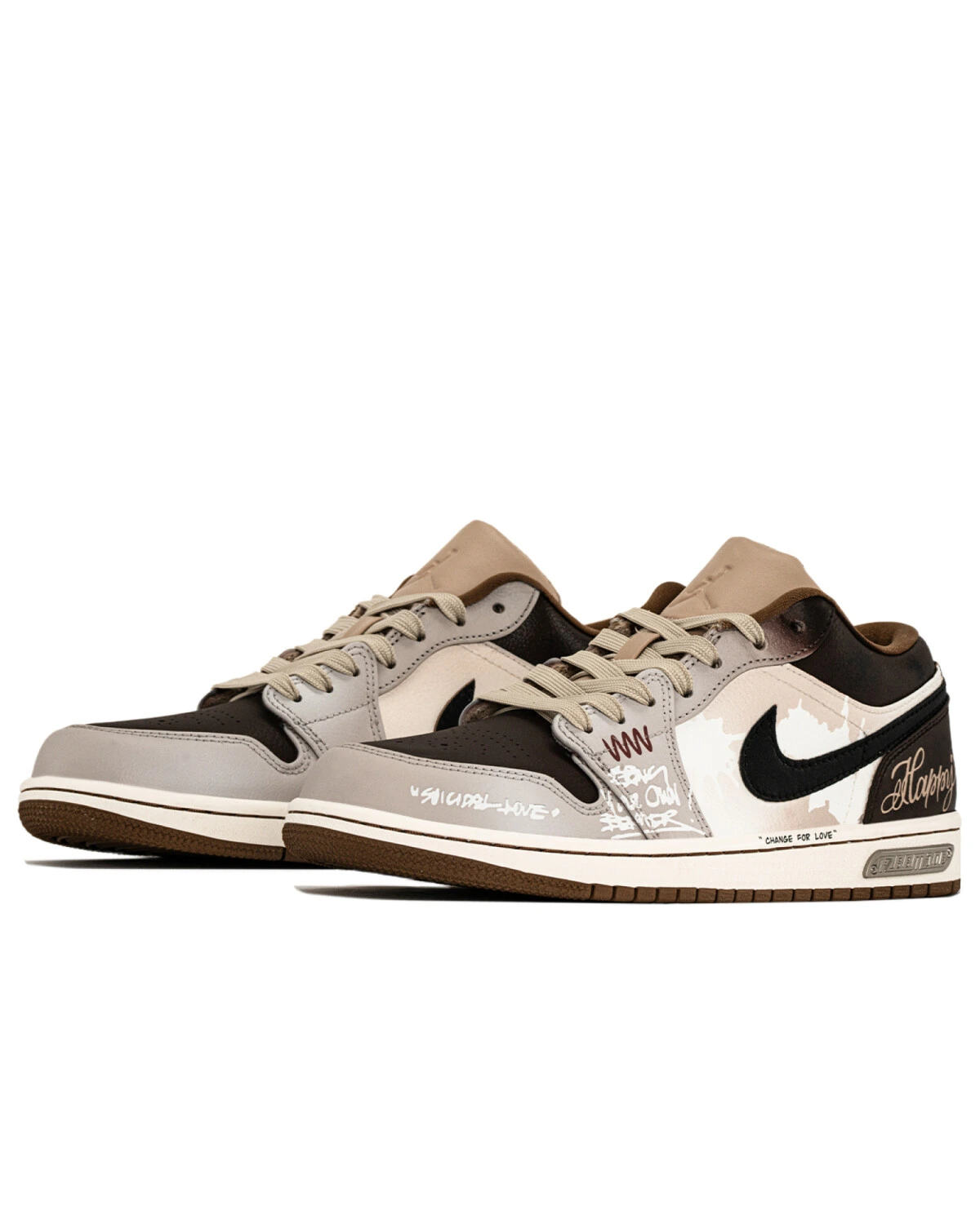 Jordan Air Jordan 1 Mocha Puppet мужские спортивные кроссовки коричнево-бежевые картинка