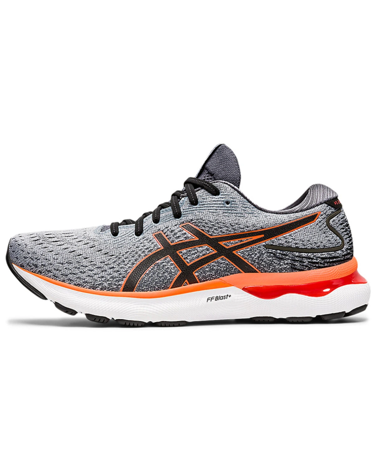 Asics GEL-Nimbus 24 мужские кроссовки для бега сетчатые серо-оранжевые картинка