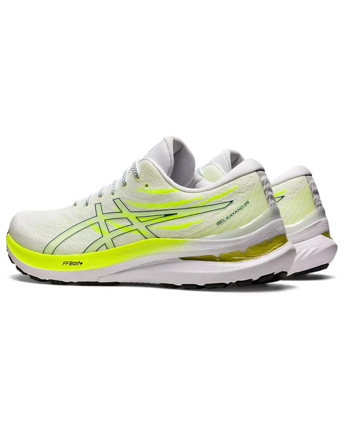 Asics GEL-KAYANO 29 мужские кроссовки белые с зелёным акцентом картинка
