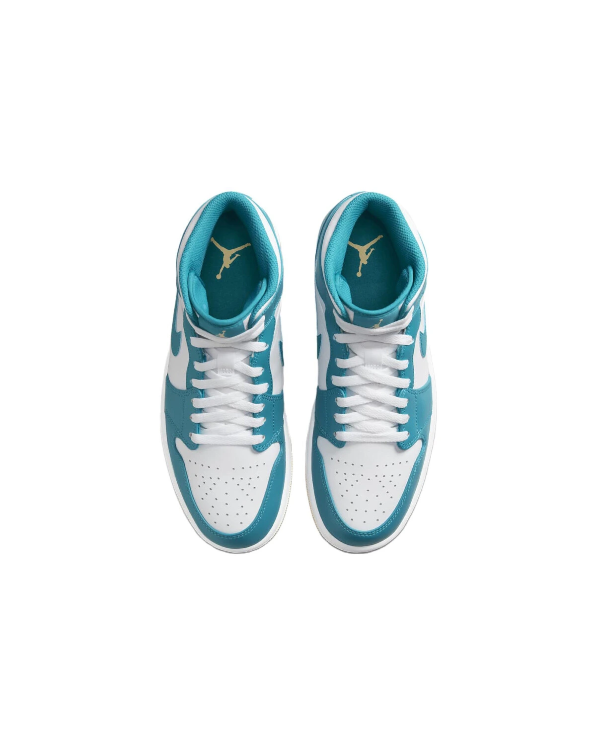 Jordan Air Jordan 1 MID унисекс кроссовки кожаные сине-белые картинка