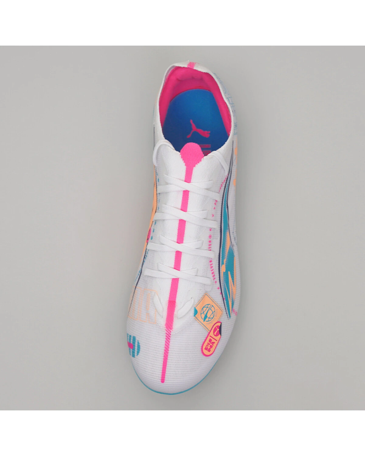 PUMA Ultra 5 спортивные кроссовки бело-синие розовые картинка