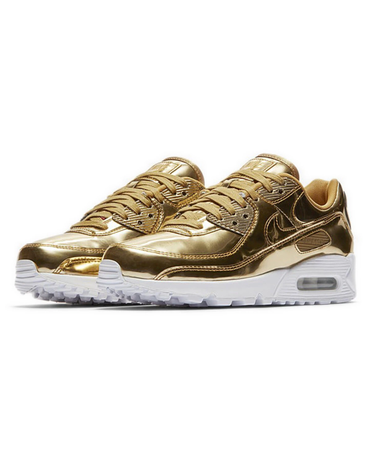 Nike Air Max 90 женские кроссовки золотые картинка