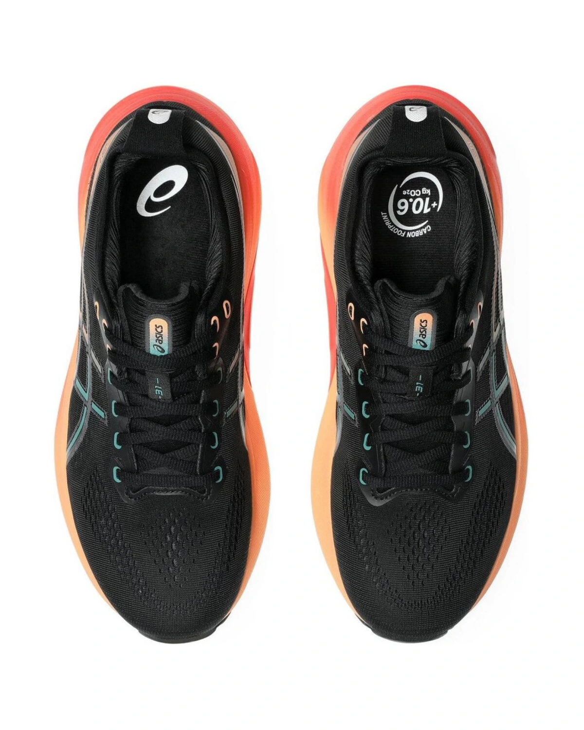 Asics Gel-Kayano 31 мужские кроссовки для бега черно-оранжевые с амортизацией картинка