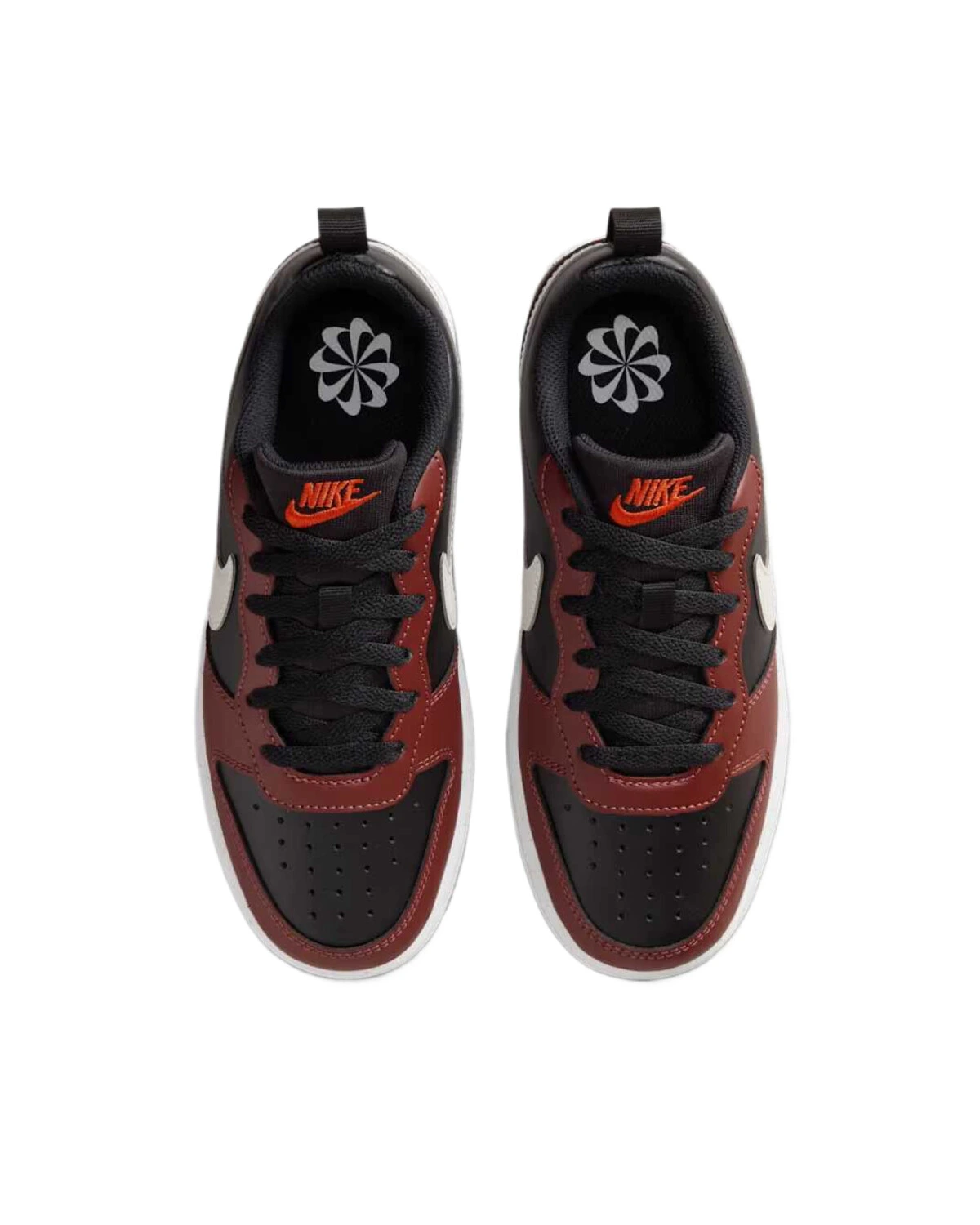 Nike Court Borough Low Recraft детские кеды красно-черные картинка