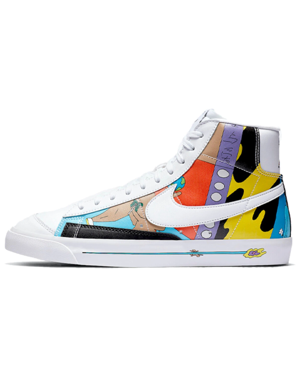 Nike Blazer MID унисекс кроссовки белые из искусственной кожи картинка