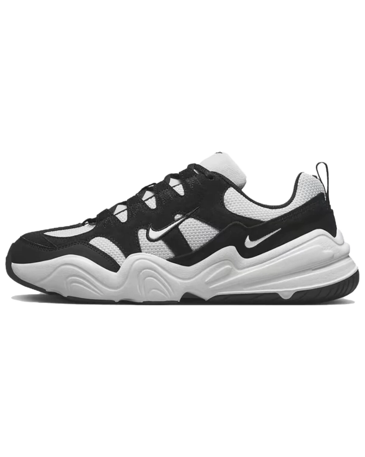 Nike Tech Hera повседневные кроссовки черно-синие со светоотражающими шнурками картинка