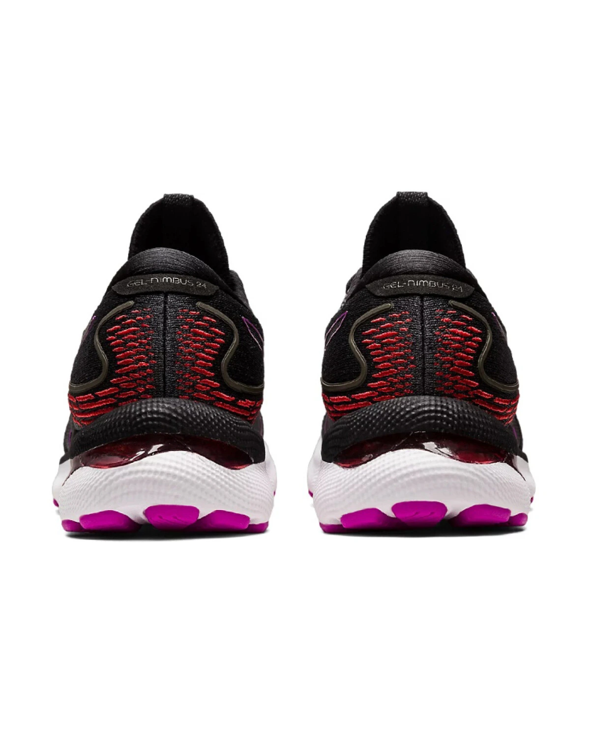 Asics GEL-Nimbus 24 женские кроссовки для бега с амортизацией черно-фиолетовые картинка