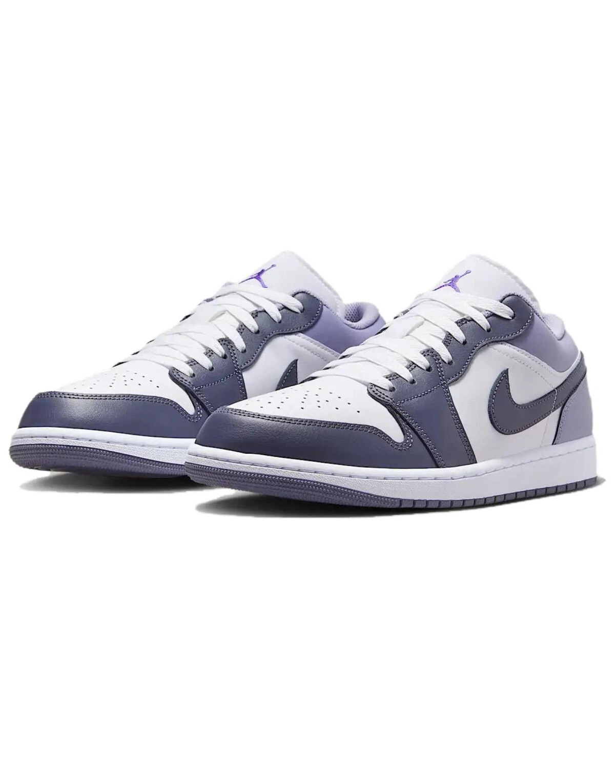 Jordan Air Jordan 1 Low унисекс кроссовки фиолетово-белые с шнуровкой картинка