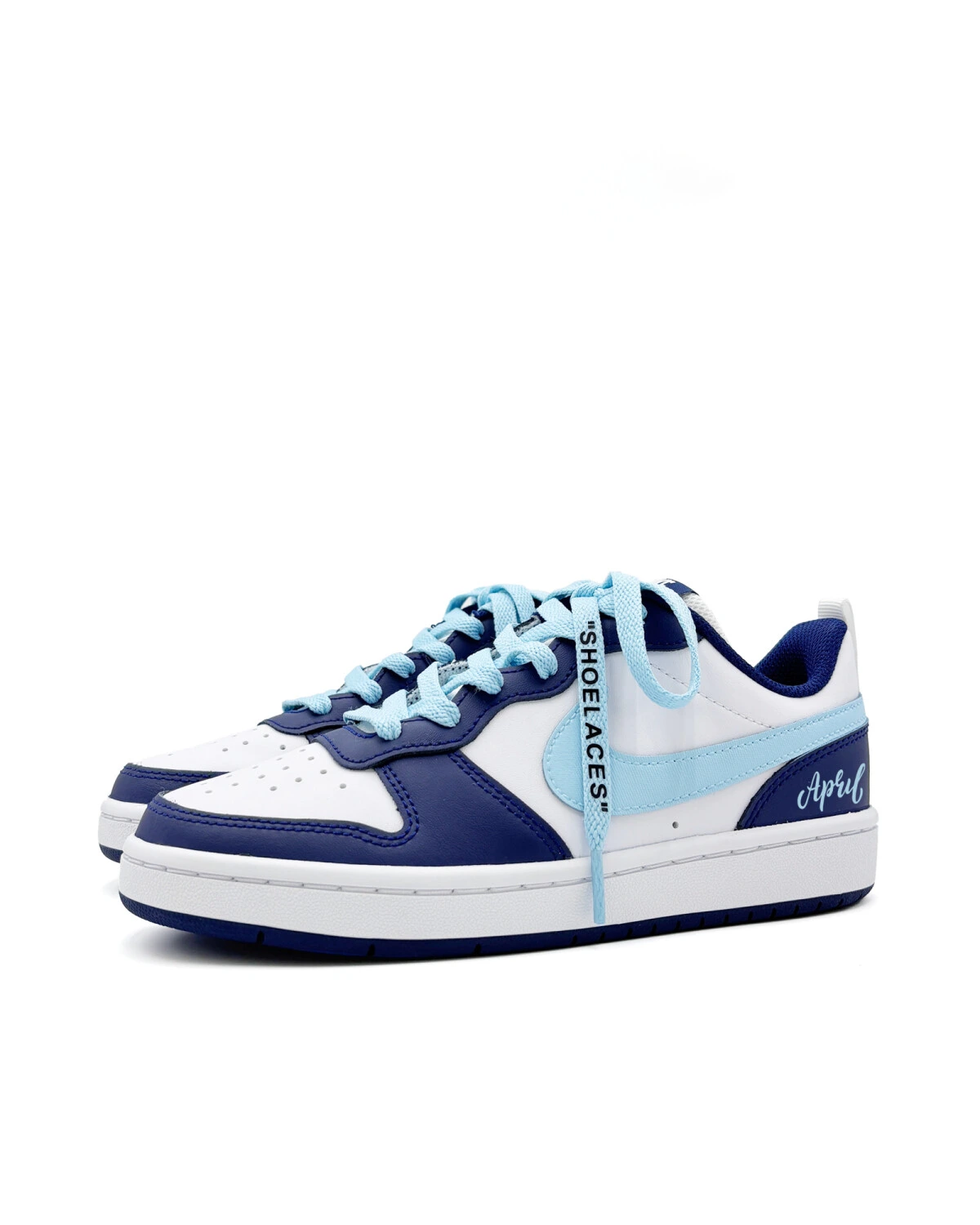 Nike Court Borough детские кроссовки синие комфортные картинка