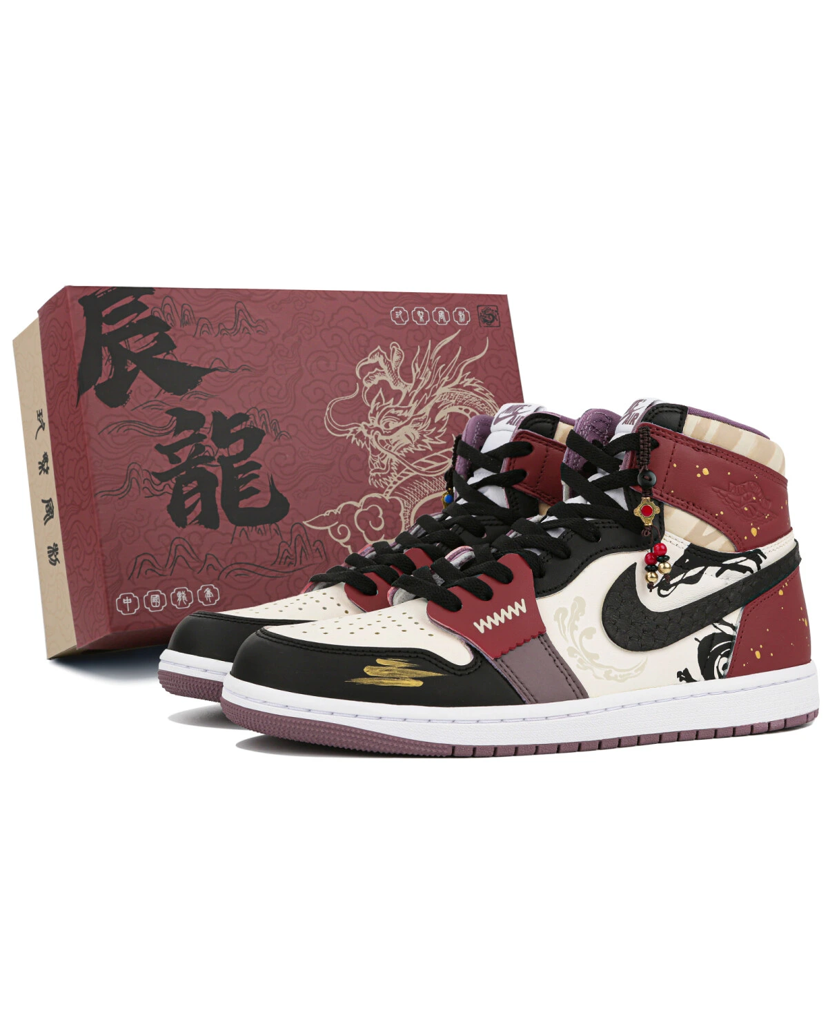 Jordan Air Jordan 1 High OG мужские спортивные кроссовки высокие чёрно-красные картинка