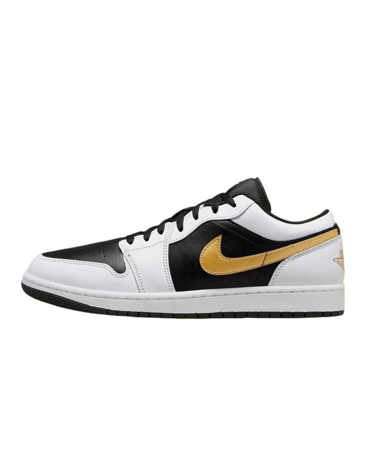 Jordan Air Jordan 1 Low унисекс кроссовки черно-серо-золотые картинка