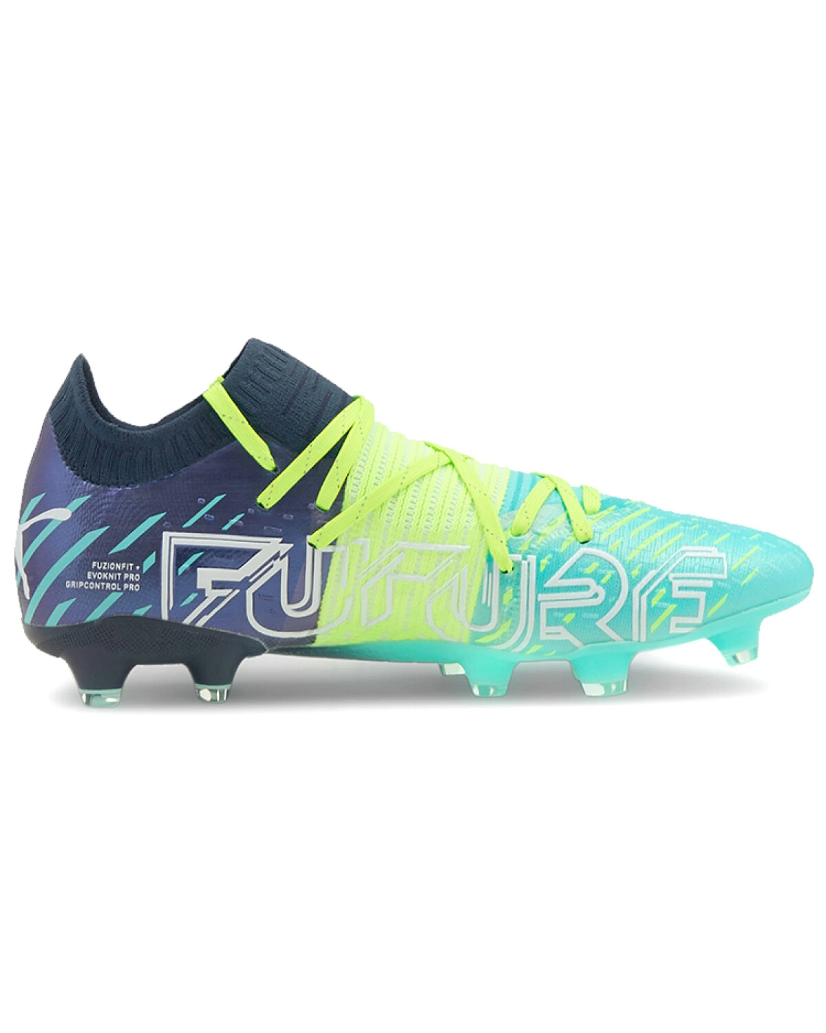 PUMA Future унисекс футбольные бутсы из текстиля зелёные картинка