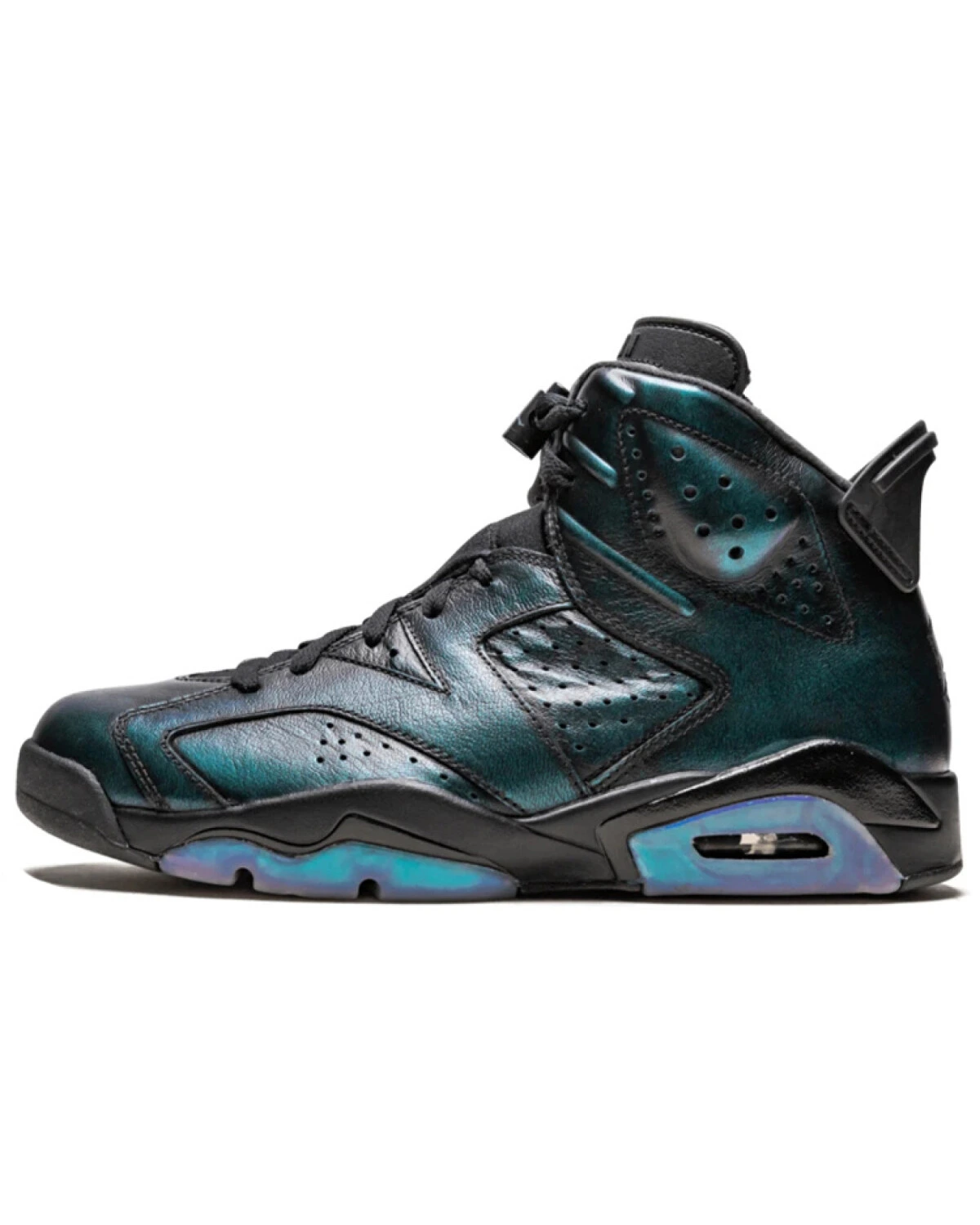 Jordan Air Jordan 6 unisex кроссовки высокие чёрные с металлическим серебром картинка