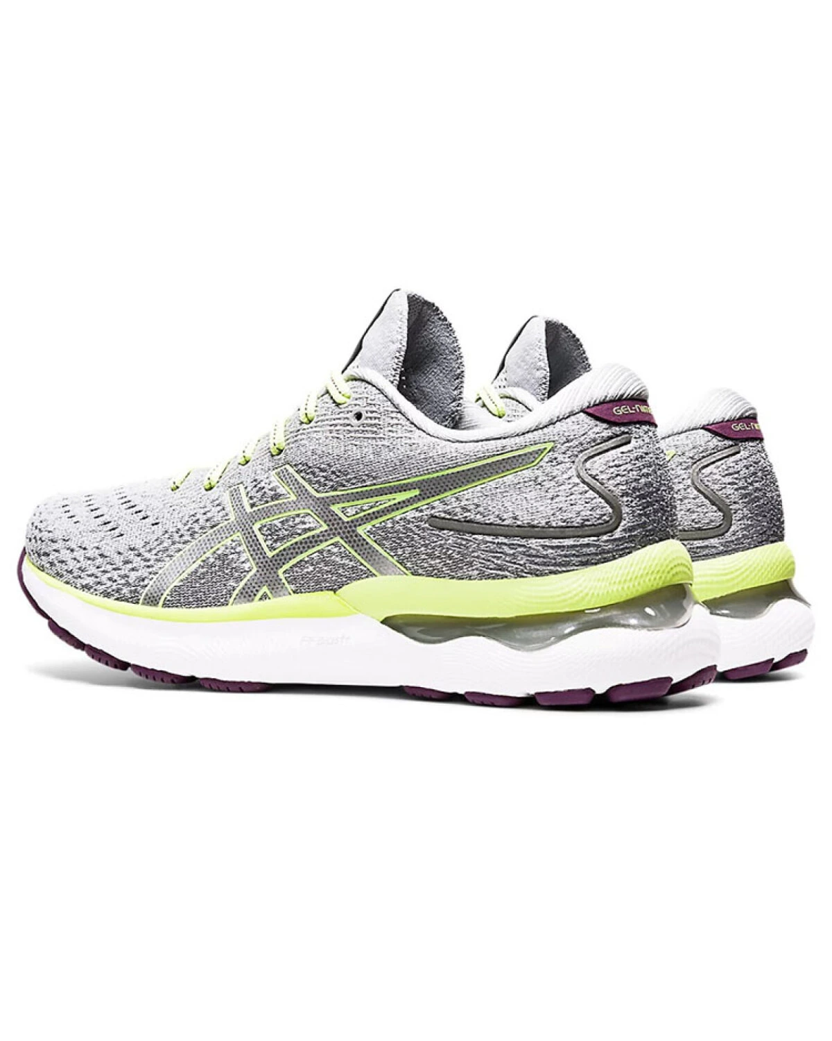 Asics GEL-Nimbus 24 женские кроссовки для бега с амортизацией и дышащим верхом серые картинка