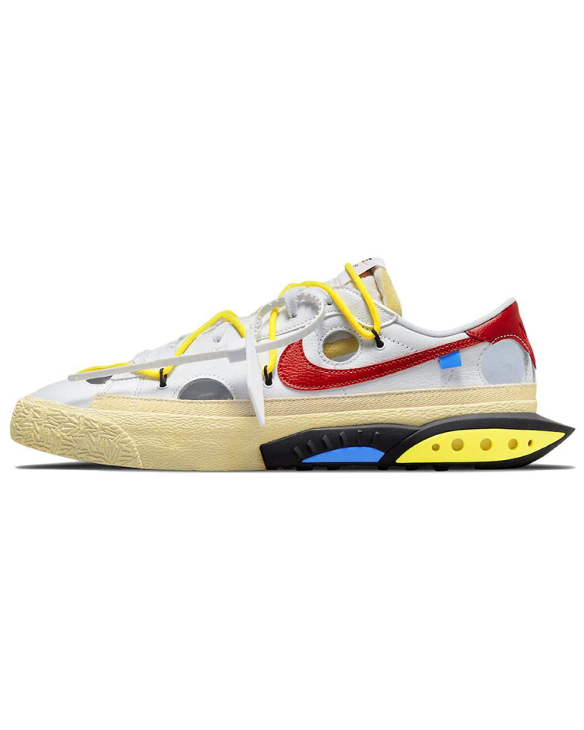 Nike Blazer кроссовки для скейтбординга белые с жёлтыми шнурками картинка