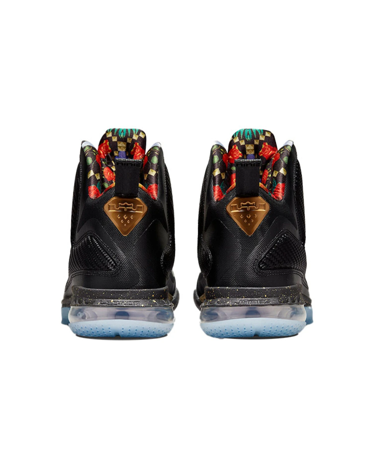 Nike Lebron 9 "King" мужские баскетбольные кроссовки черно-золотые с амортизацией картинка